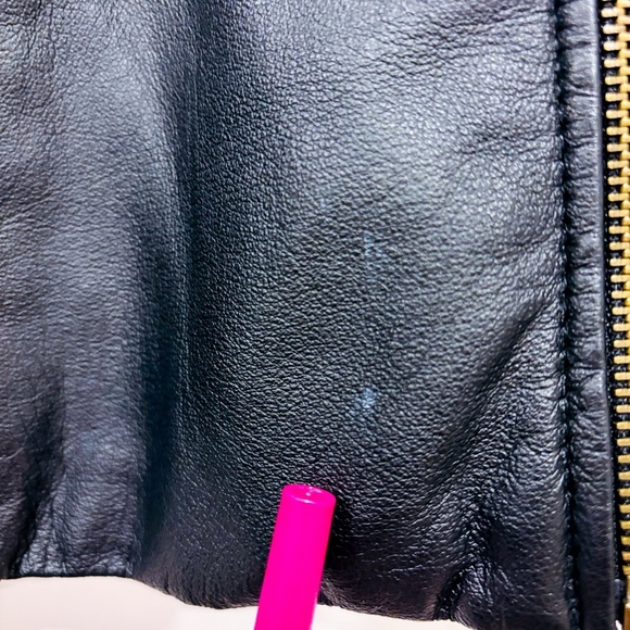 ATMOSPHÈRE – Black genuine leather jacket | Classic zip-up moto style | Medium * - Picture 9 of 10